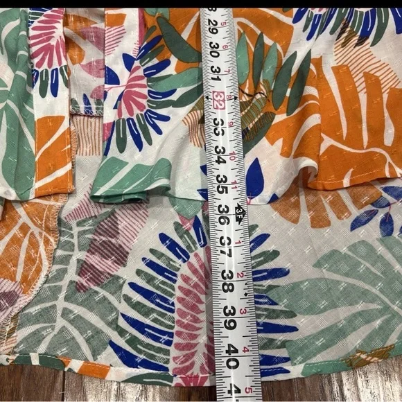 Nicole Miller Women’s Large Boho Maxi Tropical Skirt with Slit Leg Rayon - Picture 10 of 13